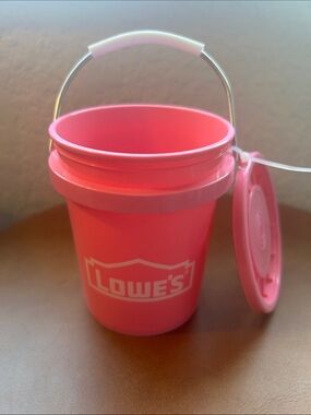 Mini pink Lowe’s bucket